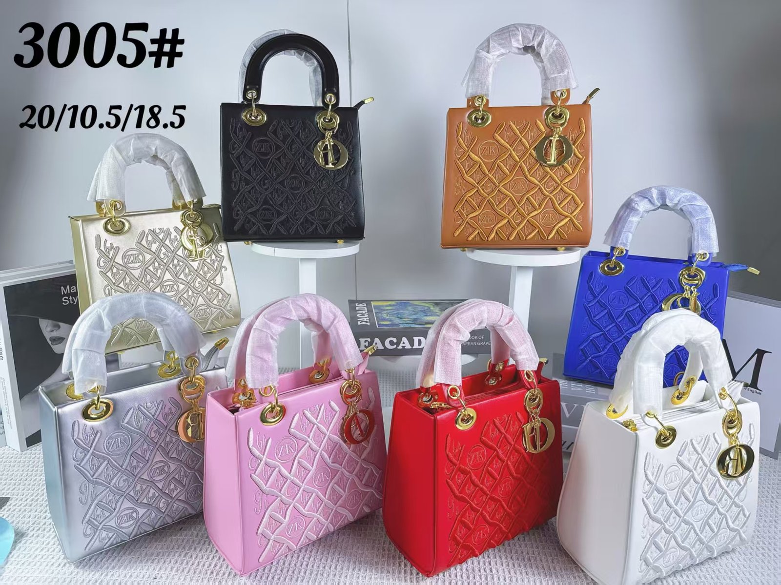 3005 Cross-border women's fashion high-end texture factory handbag small square bag new niche shoulder bag casual crossbody bag - Image 1