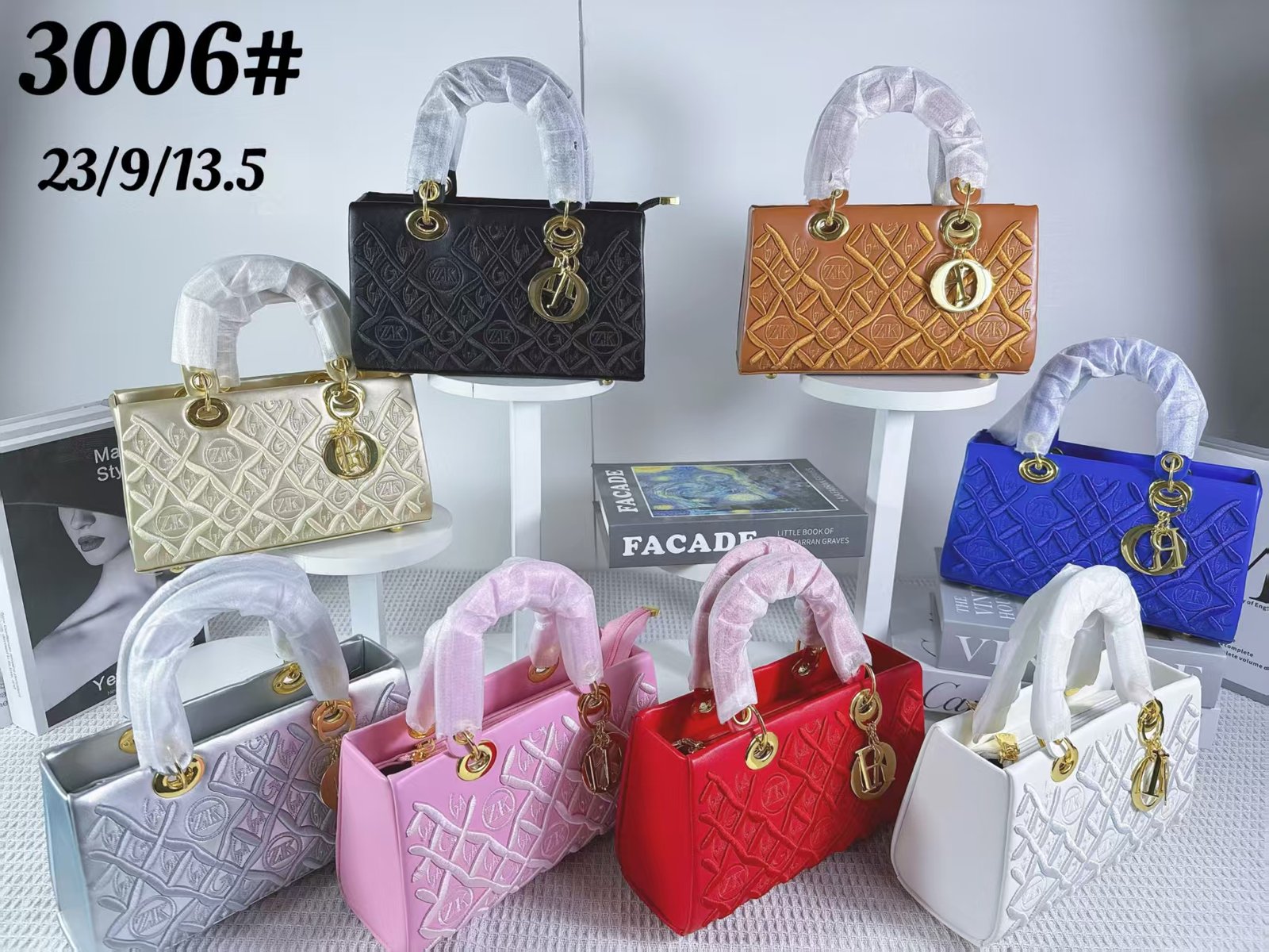 3006 Cross-border women's fashion high-end texture factory handbag small square bag new niche shoulder bag casual crossbody bag - Image 1